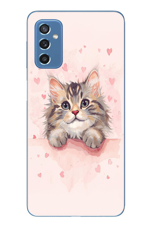 Samsung Galaxy M52 Uyumlu Benim Kedim Baskılı Silikon Kılıf
