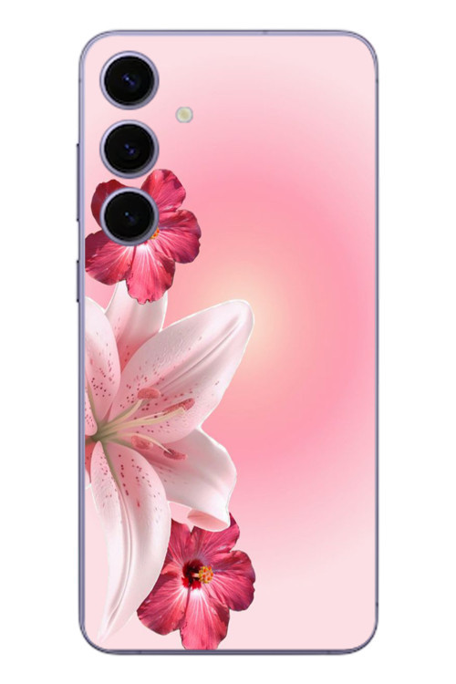 Samsung Galaxy S24 Plus Uyumlu Tematik Çiçek Baskılı Silikon Kılıf