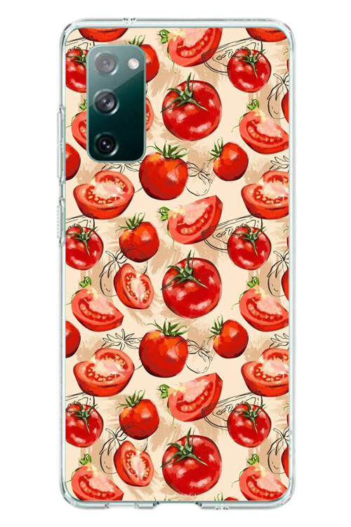 Samsung Galaxy S20 FE Uyumlu Domatesler Baskılı Silikon Kılıf