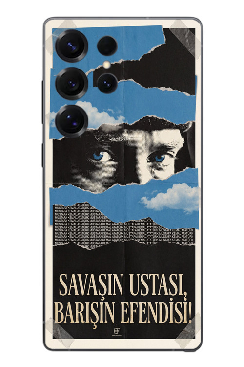 Samsung Galaxy S25 Ultra Uyumlu Savaşın Ustası Atatürk Baskılı Silikon Kılıf