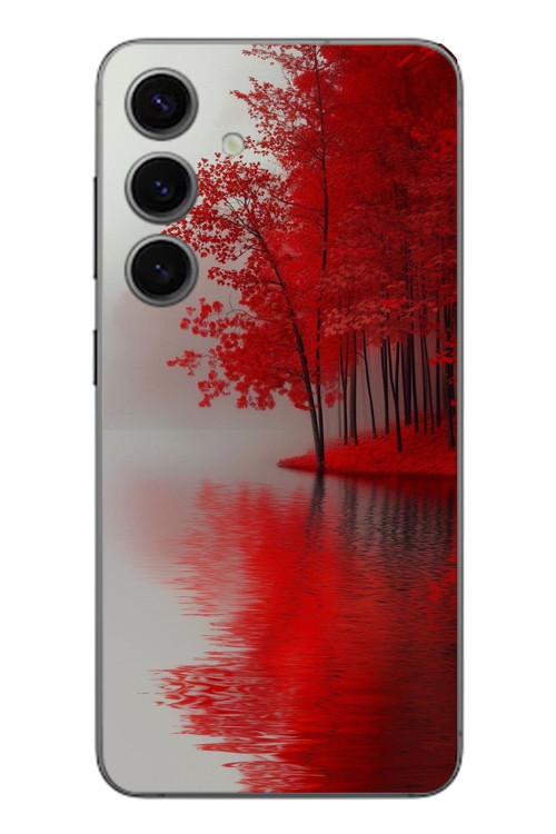 Samsung Galaxy S24 Uyumlu Sonbahar Gölü Baskılı Silikon Kılıf