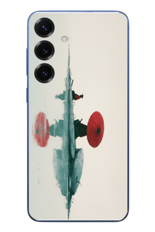 Samsung Galaxy S25 Plus Uyumlu Japon Şemsiyesi Baskılı Silikon Kılıf