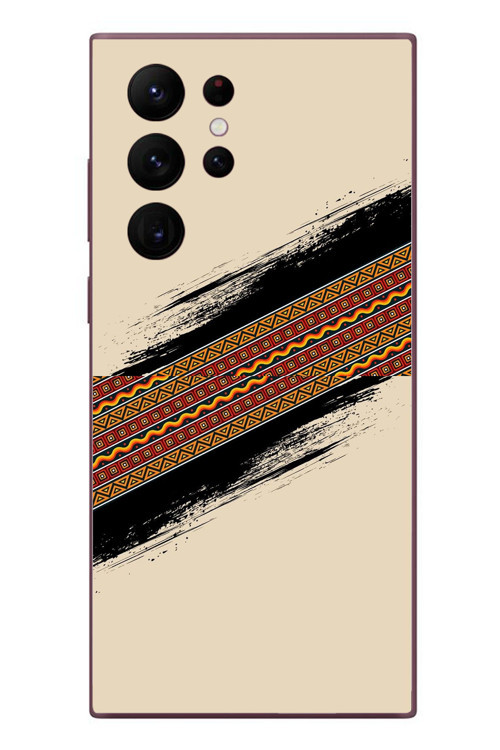 Samsung Galaxy S22 Ultra Uyumlu Yan Motif Baskılı Silikon Kılıf
