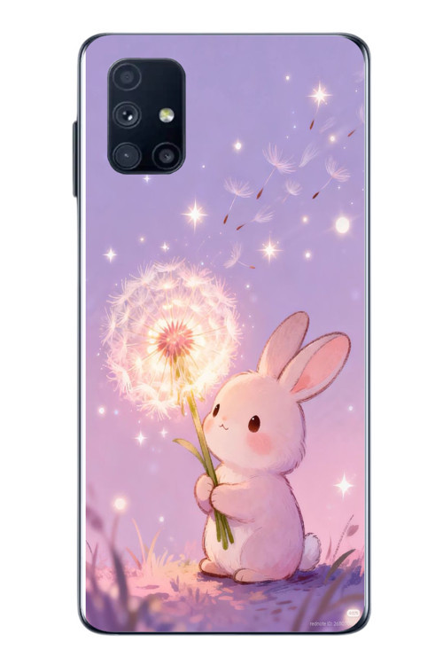 Samsung Galaxy M51 Uyumlu Büyülü Tavşan Baskılı Silikon Kılıf
