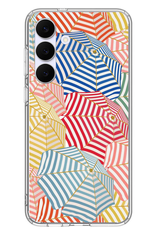 Samsung Galaxy S25 FE Uyumlu Şemsiyeler Baskılı Silikon Kılıf