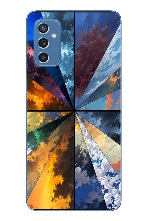 Samsung Galaxy M52 Uyumlu Mevsim Geçişleri Baskılı Silikon Kılıf