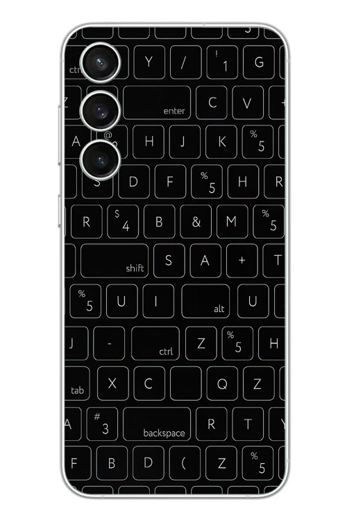 Samsung Galaxy S23 Fe Uyumlu Klavye Tuşları Baskılı Silikon Kılıf