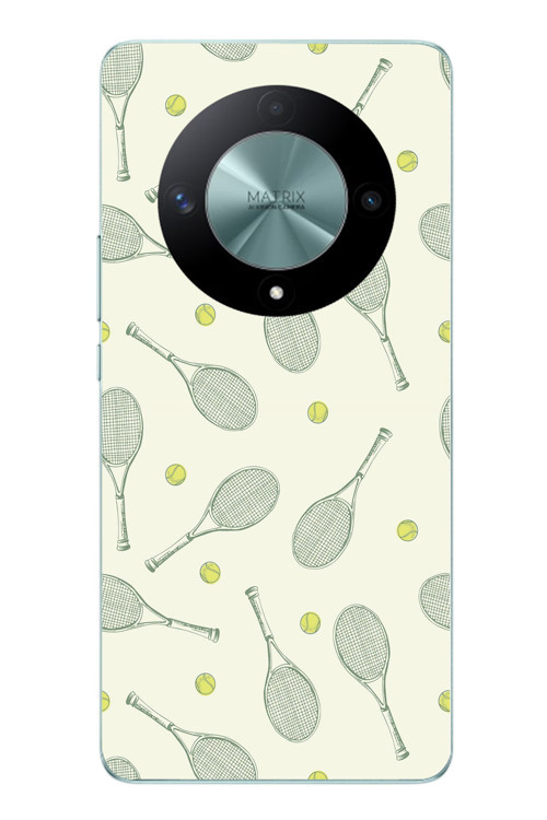 Honor X9B Uyumlu Tenis Raketleri Baskılı Silikon Kılıf