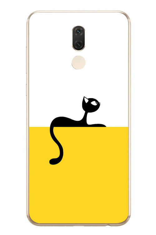 Huawei Mate 10 Lite Uyumlu Dişi Kedi Baskılı Silikon Kılıf