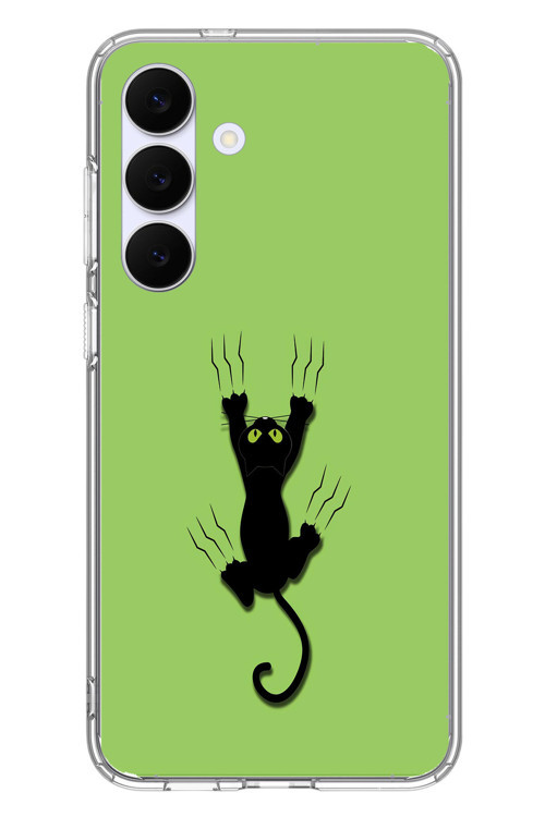 Samsung Galaxy S25 FE Uyumlu Tutunan Kedi Baskılı Silikon Kılıf