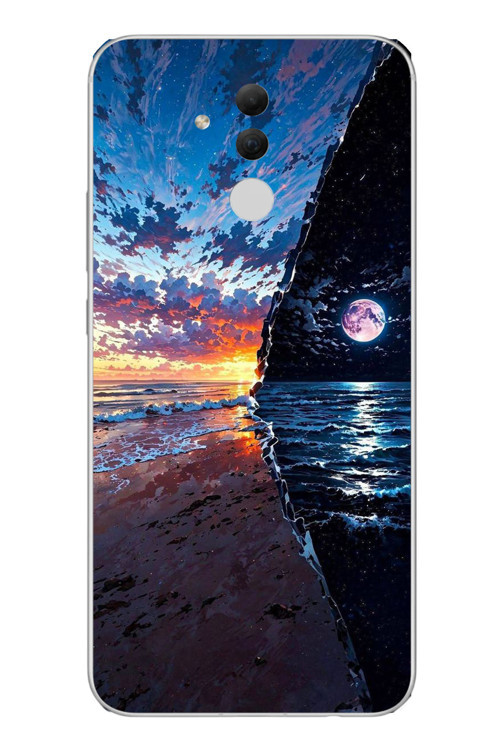 Huawei Mate 20 Lite Uyumlu Deniz Günbatımı Baskılı Silikon Kılıf
