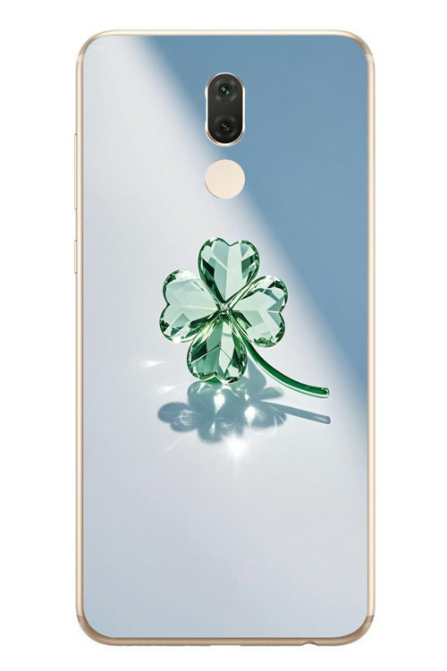 Huawei Mate 10 Lite Uyumlu Yeşil Yonca Baskılı Silikon Kılıf