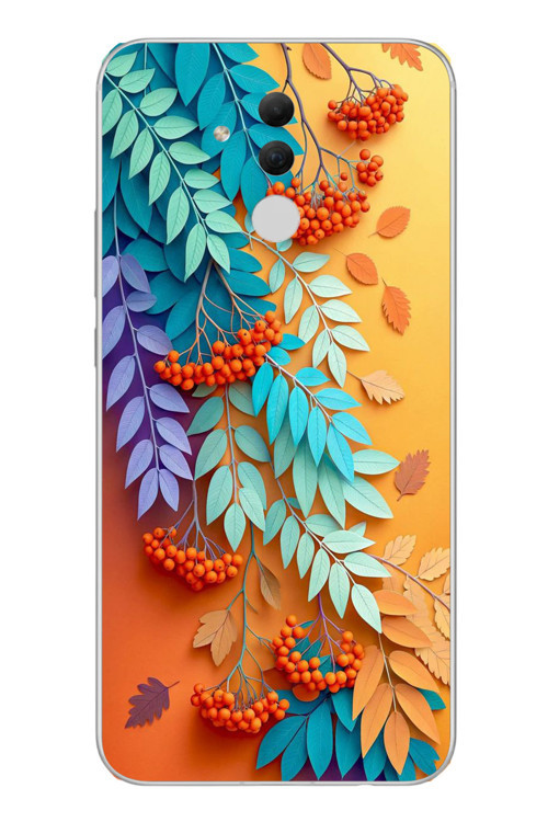 Huawei Mate 20 Lite Uyumlu Pastoral Çicekler Baskılı Silikon Kılıf