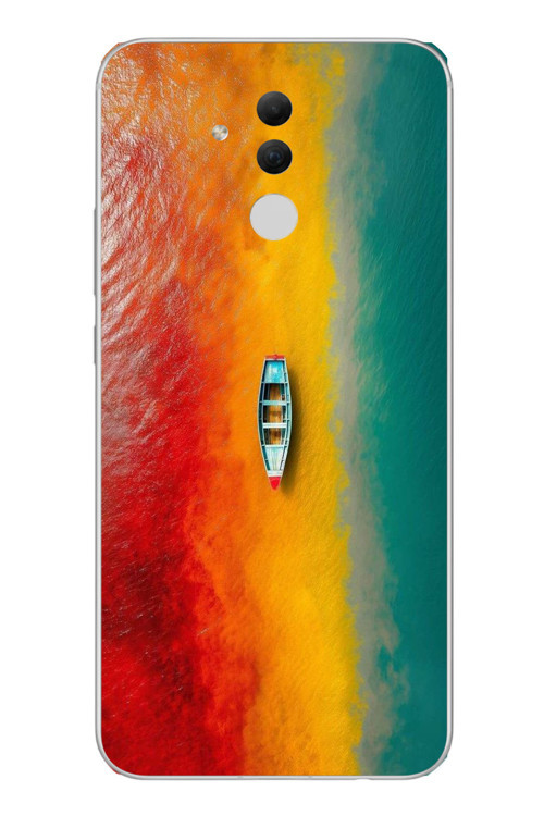 Huawei Mate 20 Lite Uyumlu Rengarenk Tekne Baskılı Silikon Kılıf