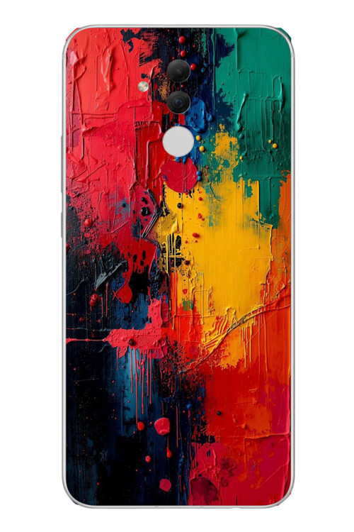 Huawei Mate 20 Lite Uyumlu Renklerin Dansı Baskılı Silikon Kılıf