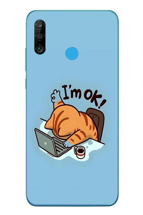 Huawei P30 Lite Uyumlu l'M Ok Baskılı Silikon Kılıf