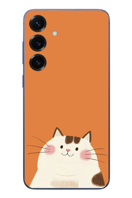 Samsung Galaxy S25 Plus Uyumlu Kedi Baskılı Silikon Kılıf