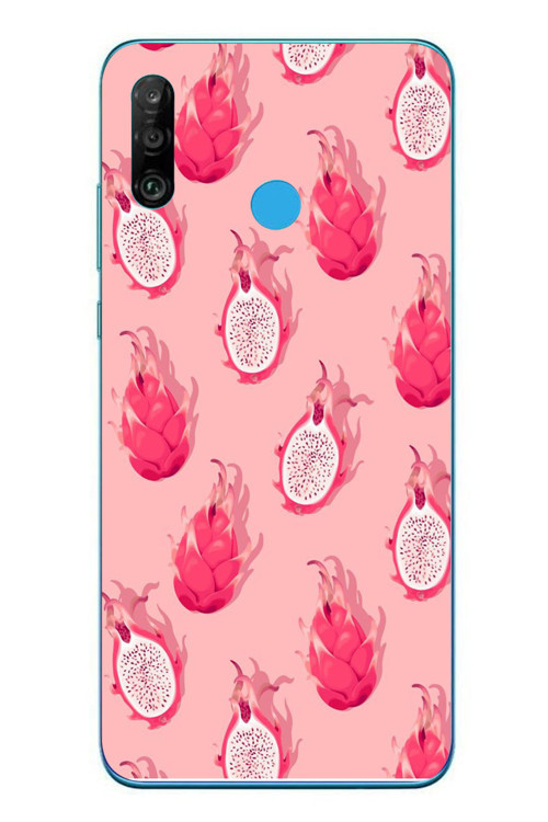 Huawei P30 Lite Uyumlu Ejder Meyvesi Baskılı Silikon Kılıf