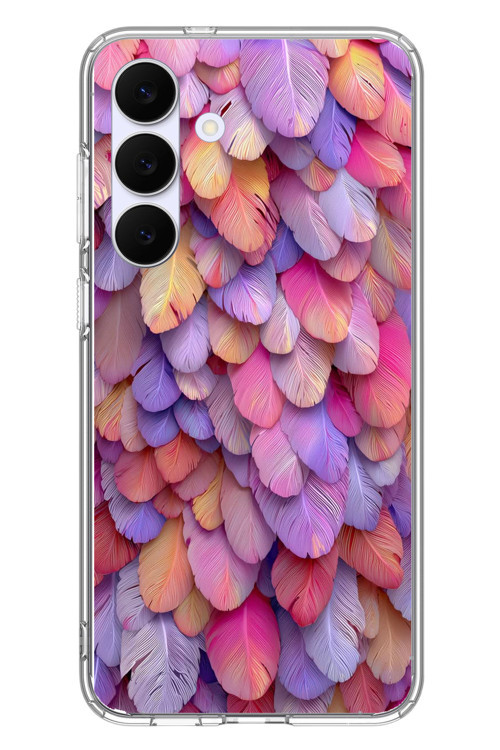 Samsung Galaxy S25 FE Uyumlu Tüylü Kalpler Baskılı Silikon Kılıf