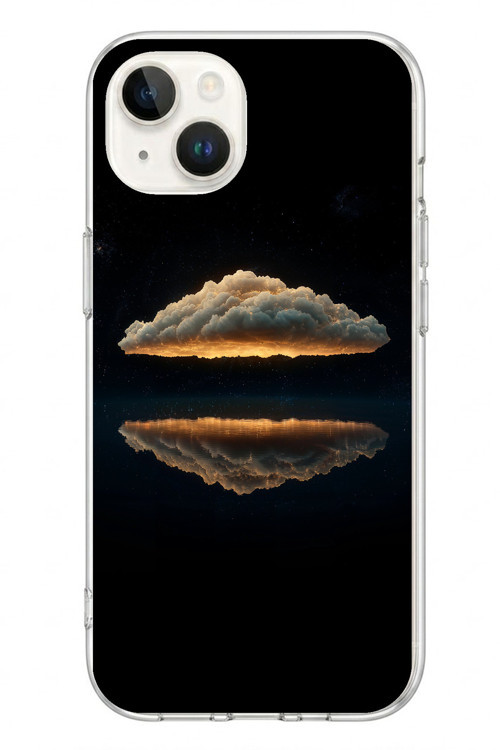 İphone 13/14 Uyumlu Bulut Yansıması Baskılı Silikon Kılıf