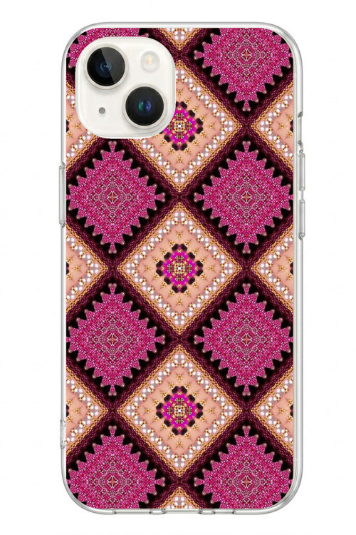 İphone 13/14 Uyumlu Pembe Yavrusu Motifleri Baskılı Silikon Kılıf