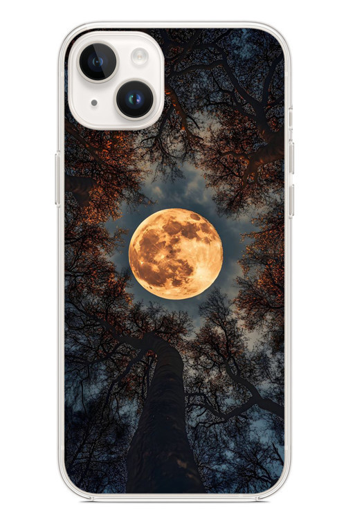 İphone 14 Plus Uyumlu Ay Gökyüzü Baskılı Silikon Kılıf