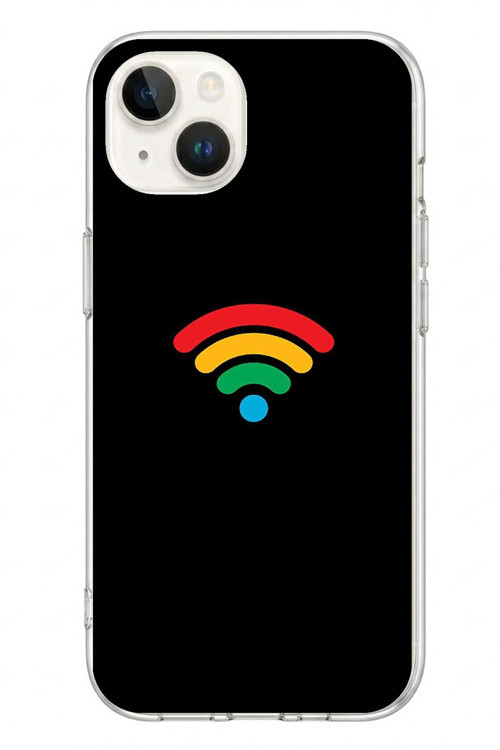 İphone 13/14 Uyumlu Wifi Simgesi Baskılı Silikon Kılıf