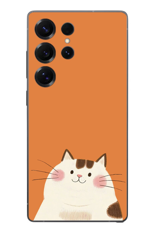 Samsung Galaxy S25 Ultra Uyumlu Kedi Baskılı Silikon Kılıf