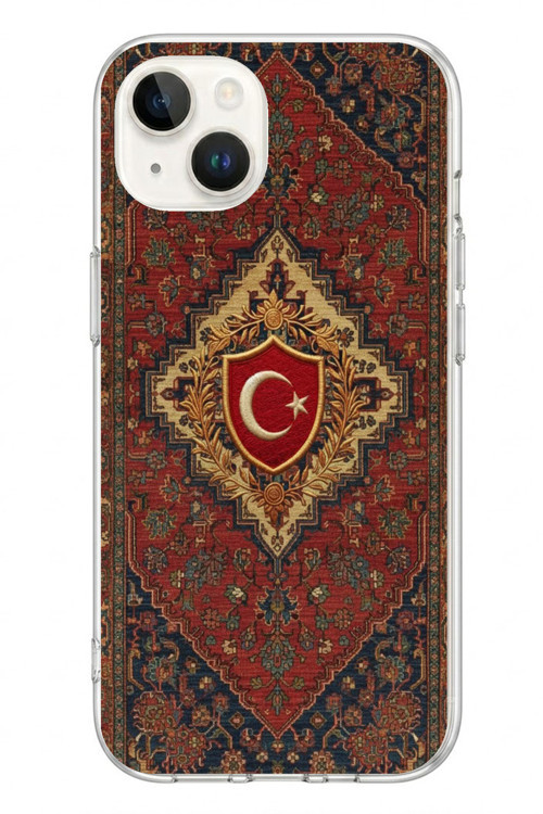 İphone 13/14 Uyumlu Türkiye Bayraklı Halı Baskılı Silikon Kılıf