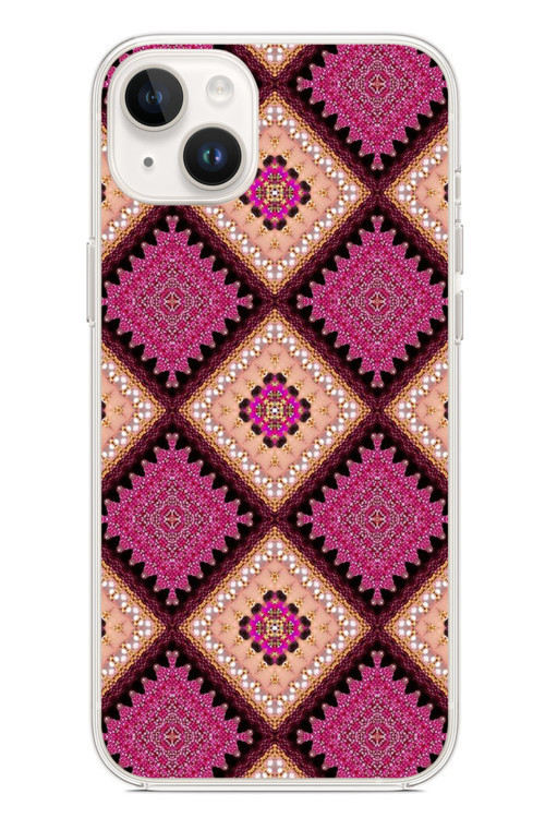 İphone 14 Plus Uyumlu Pembe Yavrusu Motifleri Baskılı Silikon Kılıf