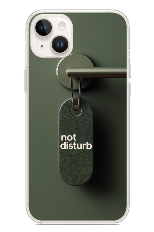 İphone 14 Plus Uyumlu Not Disturb Baskılı Silikon Kılıf