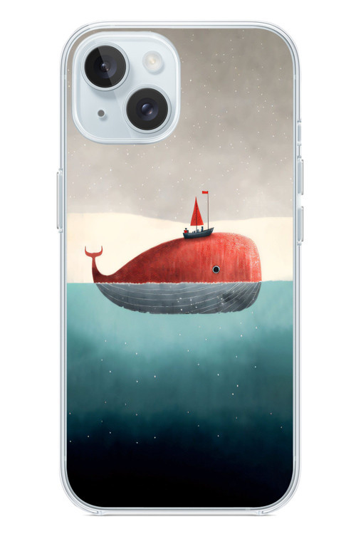 İphone 15 Uyumlu Balina Baskılı Silikon Kılıf