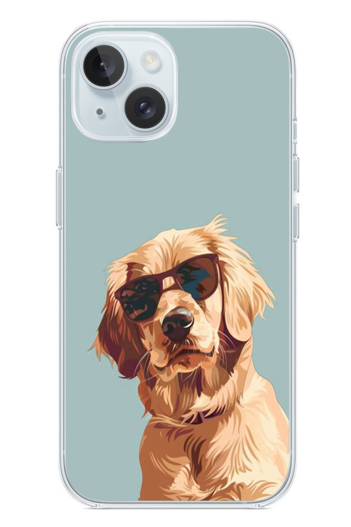 İphone 15 Uyumlu Karizmatik Köpek Baskılı Silikon Kılıf