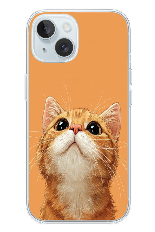 İphone 15 Uyumlu Masum Kedi Baskılı Silikon Kılıf