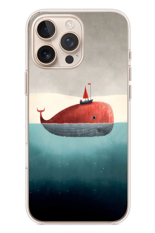 İphone 16 Pro Max Uyumlu Balina Baskılı Silikon Kılıf