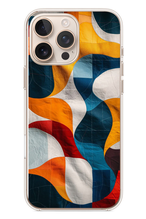 İphone 16 Pro Max Uyumlu Modern Desenler Baskılı Silikon Kılıf