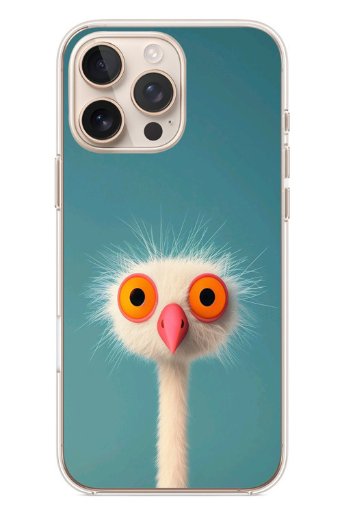 İphone 16 Pro Max Uyumlu Şaşkın Hayvan Baskılı Silikon Kılıf