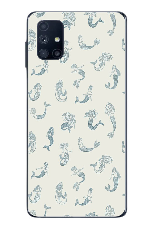 Samsung Galaxy M51 Uyumlu Deniz Kızları Baskılı Silikon Kılıf