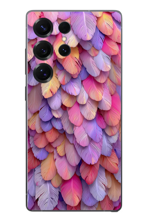Samsung Galaxy S25 Ultra Uyumlu Tüylü Kalpler Baskılı Silikon Kılıf