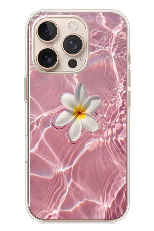 İphone 16 Pro Uyumlu Dalgalı Papatya Baskılı Silikon Kılıf