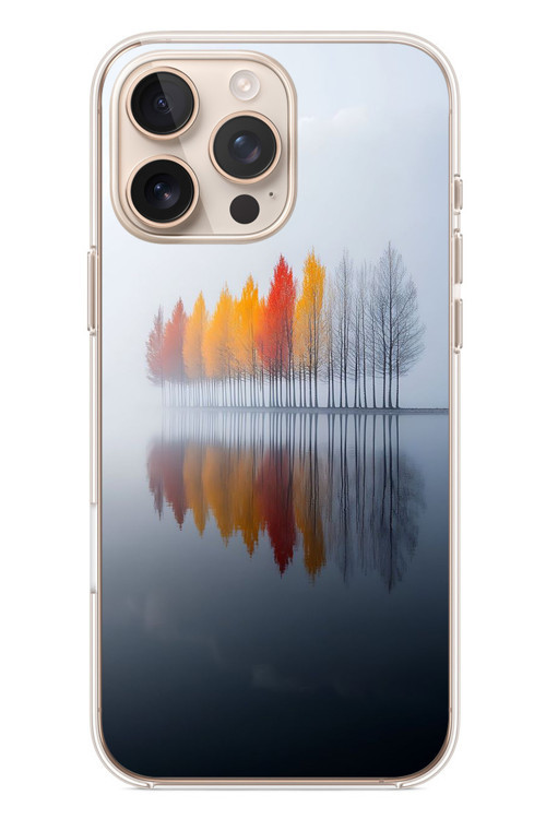 İphone 16 Pro Max Uyumlu Sonbahar Zamanı Baskılı Silikon Kılıf
