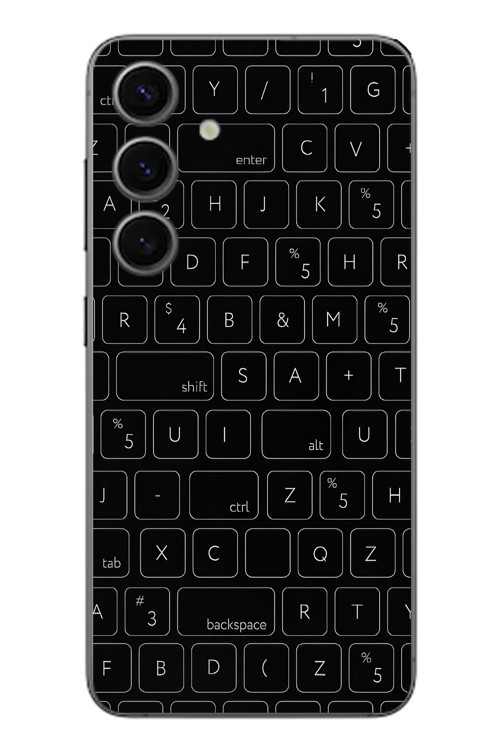 Samsung Galaxy S24 Uyumlu Klavye Tuşları Baskılı Silikon Kılıf