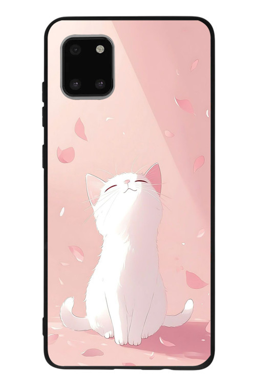 Samsung Galaxy Note 10 Lite Uyumlu Minnoş Kedi Baskılı Silikon Kılıf