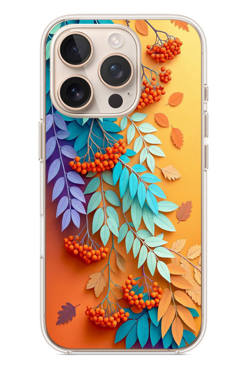 İphone 16 Pro Uyumlu Pastoral Çicekler Baskılı Silikon Kılıf