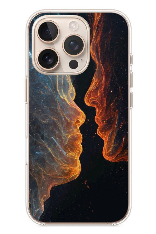 İphone 16 Pro Uyumlu Kavuşan Çizgiler Baskılı Silikon Kılıf