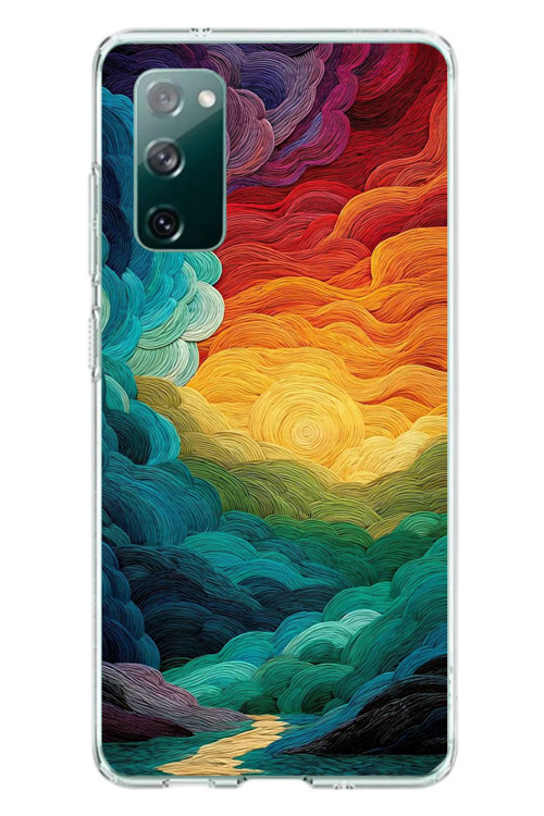 Samsung Galaxy S20 FE Uyumlu Gün Doğumu ve Batımı Baskılı Silikon Kılıf