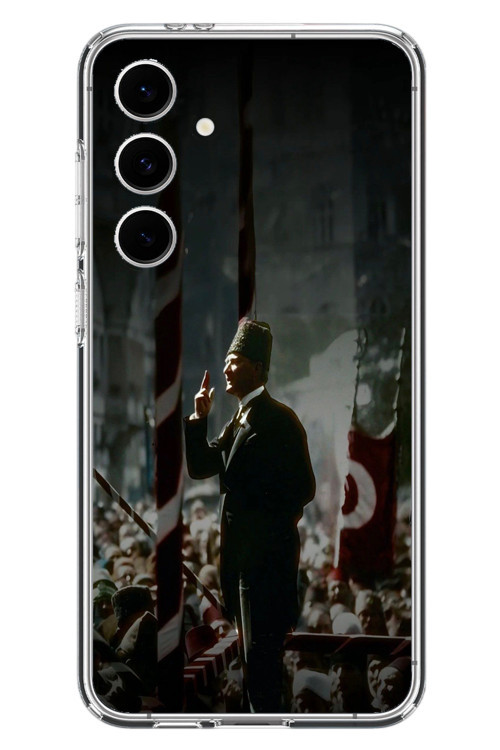 Samsung Galaxy S24 FE Uyumlu Atatürk Hitap Ediyor Baskılı Silikon Kılıf