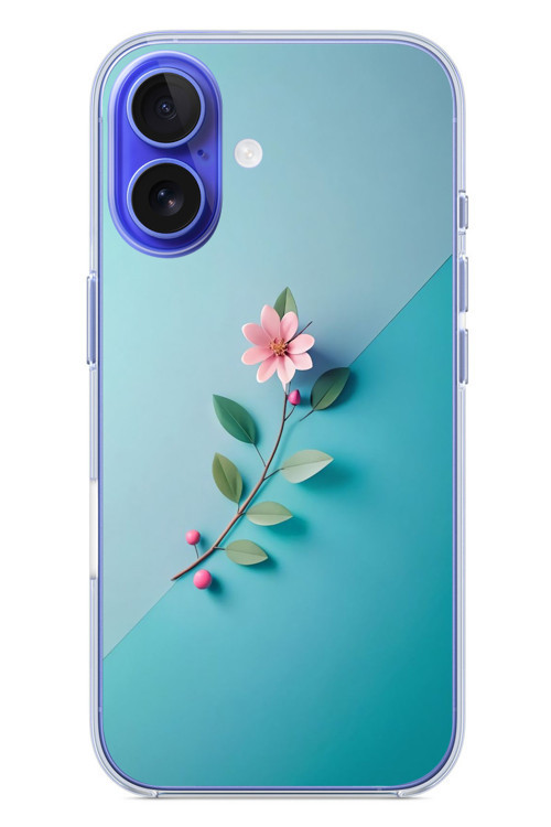 İphone 16 Uyumlu Çiçeğin Pembesi Baskılı Silikon Kılıf