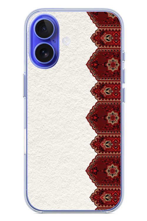 İphone 16 Uyumlu Halı Köşesi Baskılı Silikon Kılıf