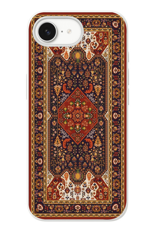 İphone 16e Uyumlu Anadolu Motif Halısı Baskılı Silikon Kılıf